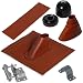 Produktbild Satix Dachmontage-Set mit Alu-Dachziegel für 50 mm Sat-Antennen-Mast ziegelrot