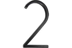 NANLYIAU Pływające numery domów wysokość 15,5 cm czarne numery domów czarne numery drzwi znak duże numery drzwi, znaki domowe (2)