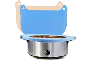 ‎FIDWALL FIDWALL 2 Stück Slow Cooker Liner (geeignet für 6-8 Liter) Wiederverwendbare Silikon Einlagen BPA frei für Oval oder Rundtopf, spülmaschinengeeignet (blau + Milchtee)