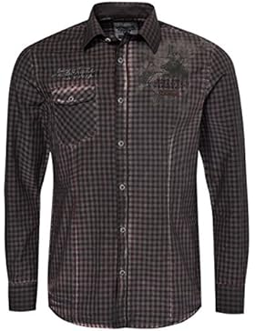 MarJo Trachten Hangowear Trachtenhemd Slimline Beno in Weinrot