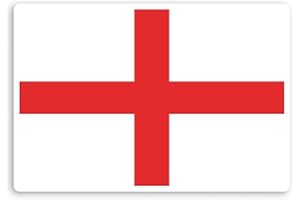DESTINATION VINYL LTD 2 x 10cm England Flag Vinyl Stickers - St George's Cross Laptop Sticker #34114 (10cm Wide)