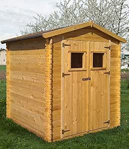 Gartenhaus Wieselburg - 2,00 x 2,50 Meter aus 19mm Blockbohlen: Amazon