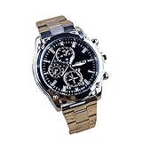 Geschäft Retro Männer Uhren Rostfreier Stahl Band für Herren Ehemann Maschinen Sport Quarz Armbanduhr Groveerble