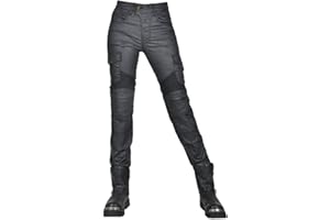 HOMDECR Women Motorcycle Jeans Waterproof Denim Biker Pants Waterproof Protection Cycling Motorbike Trousers Stretch Biker Biker Jeans with 4 Protective Gears (S)