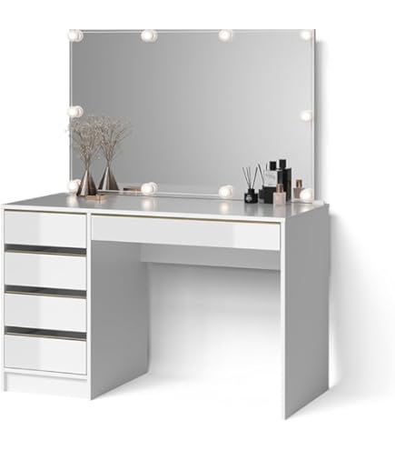 Livinity Schminktisch Imola 120cm - Kosmetiktisch Mit LED Beleuchtung