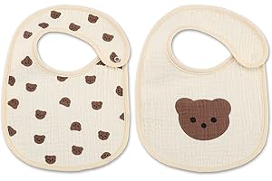 LICHENGTAI 2 szt. śliniaczek dla niemowląt niemowlę śliniaczek super chłonny śliniaczek noworodka miękkie śliniaki 0-3 miesięcy bawełna regulowany śliniak z przyciskami ciśnieniowymi dla chłopców i dziewcząt