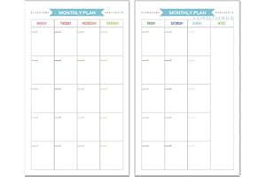 jojofuny A6 Size 6- Hole Paper Refills to Do List Planner Insert, Loose Leaf Binder Notebook Daily Weekly Monthly Plan Notebook (Style 3 ）