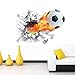 3D Football Living Room Bedroom Removable Home Decoration Decal Decor Wall Stickers Cartoon Boys Teens Kids Children Room Wall Murals Decor