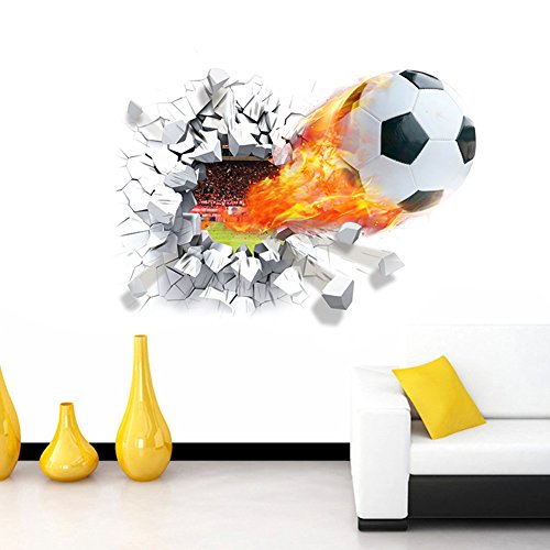 3D Solide Wand-Fußball Wandtattoos Wandbilder Wohnzimmer - 4
