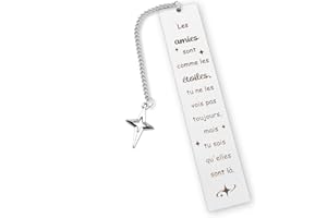 LMASHRBAIW Marque-Page Cadeau Amie,Cadeau Meilleure Amie,Signet en Acier Inoxydable Idée Cadeau Original pour Femme,Cadeau Femme Anniversaire Noël Amie,Cadeau pour une Amie,Calendrier de l'Avent(1 pc.)