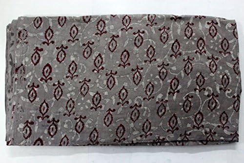 Hand Block Print Fabric, Jaipuri Print fabric Voile batick Fabric G37