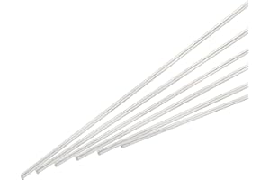 QUARKZMAN 6 Piezas de Varillas Redondas de Acero Inoxidable 304, 1mm X 300mm para Varios Proyectos de Ejes, Manualidades, Modelos de Coches, Aviones y BaRCos