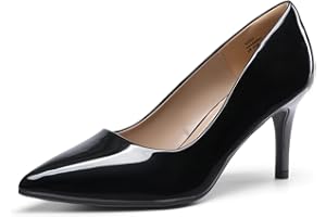 DREAM PAIRS Escarpins Femme Talon Haut 7,5cm Pointu Stiletto Élégants à Enfiler Confortables Mode Urbain Chic pour Bureau Soirée et Quotidien