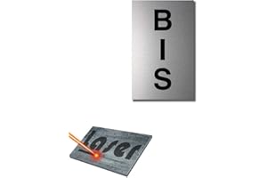 Mygoodprice Plaque gravée autocollante 5x8cm Numéro de Rue BIS Fond Alu