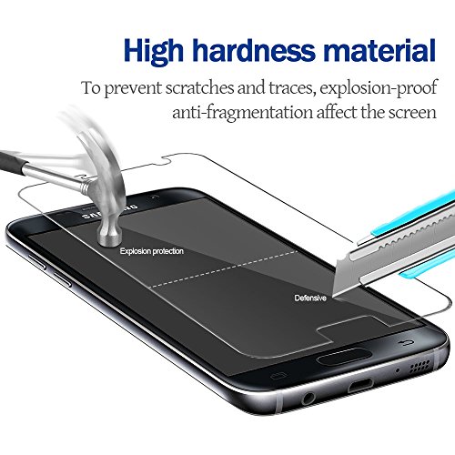  3-Unidades  Protector de pantalla Galaxy S7  Hootech Cristal Vidrio Templado Premium Para Samsung Galaxy S7  no para Galaxy S7 Edge 