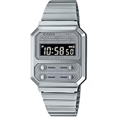 Casio A100WE-7BDF Kol Saati, Retro, Digital, Gri, Unisex