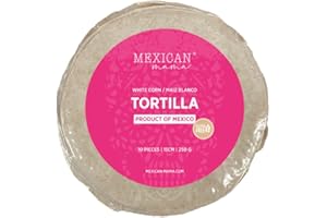 MEXICAN MAMA White Corn Tortilla15cm Tortillas 750g (3 x 250g x 10 per Pack) 30 Pieces Total Gluten Free