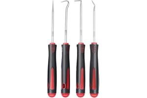 Pick and Hook Set, Wetado Automotive Hook Set, 4 Pcs Pick Tool Set for Car Auto Oil Seal/O-Ring Seal Gasket Mini Hooks Puller Remover