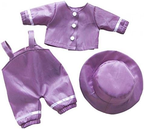 Boy Dolls Purple Waterproof Outfit: Dungrees, Shirt &amp; Hat / Fits 18 inch to 20 inch Dolls (46-50cm): Dolls Cloths 18 inch