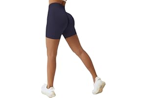 Dihope Short de Sport Femme à Taille Haute,Short de Sport Push-up sans Coutures,Legging Court de Cyclisme Opaque pour Jogging, Pilates,Danse,Gym