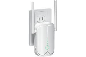 JANCANE WiFi Extender Booster, WiFi Repeater WLAN Verstärker WiFi Extender bis zu 5000sq.ft Mit Repeater/AP Modus, Long Range Amplifier mit Ethernet Port zu Allen WLAN Geräten, 1-Key Setup, Access Point