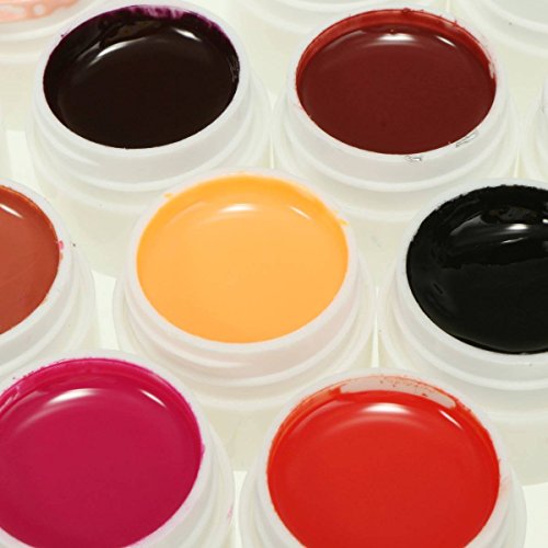 DancingNail 36 Farben Nail Art UV Gel Set Farbgel Gele Glitter Puder Nagel Design Nagel Kunst spitzt - 4