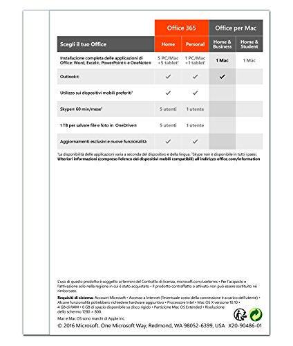 Microsoft Office Home Business 2016 Mac IT - Software de gesti n de documentos Mac IT 2048 MB 3 GB 1GHz reviews Microsoft Office Home Business 2016 Mac IT - Software de gesti n de documentos Mac IT 2048 MB 3 GB 1GHz