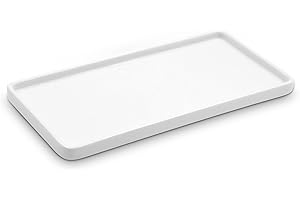 LoeJan 10" Bathroom Tray, Ceramic Vanity Dish for Counter Kitchen Soap Perfume Candle, Small Organizer Plate for Home Decor Plant
