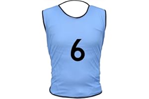 PROSTYLE SPORTS 10 MESH BIBS FOOTBALL TRAINING SPORTS BIBS PRINTED NUMBER (1-10 OR number of your choice) Back only