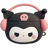 Microsonic Samsung Galaxy Buds 3 Pro Kılıf Cartoon Fig&uuml;rl&uuml; Silikon Crtn-Fgr-Krm [Galaxy Buds 3 Pro ile Uyumlu Kılıf - Siyah -