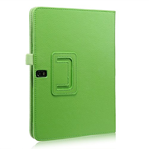 Invero® Premium Hülle Ledertasche umfasst Ständer Feature, Displayschutzfolie und Eingabestift Kugelschreiber für Samsung Galaxy Tab Pro 10,1 Zoll SM-T520 SM-T525 (Grün / Green) - 3