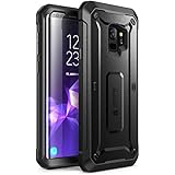 SUPCASE Samsung Galaxy S9 Hülle [Unicorn Beetle PRO] 360 Grad Handyhülle Robust Schutzhülle Outdoor Case Cover mit integriertem Displayschutz und Gürteltasche, Schwarz