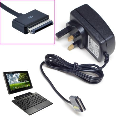 HNPtech 15V UK Mains Charger 40 pin Adapter for for ASUS Eee Pad Transformer TF101, Prime TF201, SL101, Pad 300 TF300 TF700T