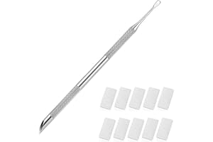 AABDTYYD 2 Stück Nagelhautschieber,Cuticle Pusher,Nagelhautmesser für Nagelwerkzeuge,Nail Art Vorpolier Schleifpapier zur Nagelvorbereitung,Maniküre und Pediküre Im Salon für den Heimgebrauch