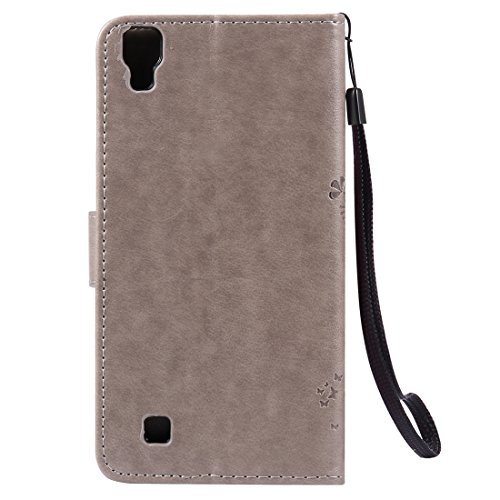 Nancen Tasche Hülle für LG X Power (5,3 Zoll) Flip Schutzhülle Zubehör Lederhülle mit Silikon Back Cover PU Leder Handytasche im Bookstyle Stand Funktion Kartenfächer Magnet Etui Schale - 2