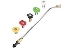 YWNYT Bacchetta di prolunga per idropulitrice, lancia a spruzzo ad angolo di 90 gradi/30 gradi per Karcher K2 K3 K4 K5 K6 K7 con 5 ugelli a spruzzo (30 gradi)