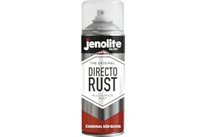 JENOLITE Directorust Vernice Aerosol Lucida | ROSSO CARINALE | Vernice spray multisuperficie | Per l'uso su legno, metallo, plastica, ceramica e superfici arrugginite | 400ml| RAL3001
