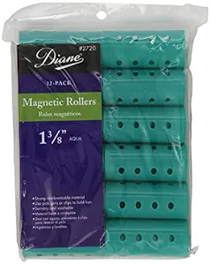 1 3/8 inch : Diane Magnetic Hair Roller, Aqua, 1 3/8 Inch, Strong material, unbreakable material, curls, perm, holds hair in place, perfect for any hair style, sanitary, washable