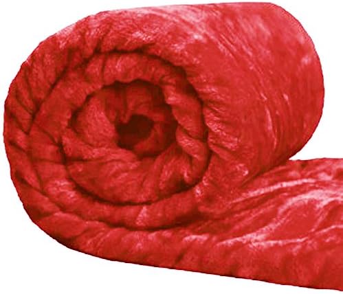 Sleep&Snuggle Premium Luxury Faux Fur Mink Throw Blanket - Soft, Cozy, and Warm - Single Size (125cm x 150cm) Bed Throw Blanket for Ultimate Comfort and Style โ Red