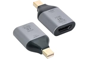 Chenyang Mini DP DisplayPort entrada de fuente macho a HDMI salida de fregadero hembra pantallas 4K a 60Hz Ultra HD convertidor adaptador para portátil Mac