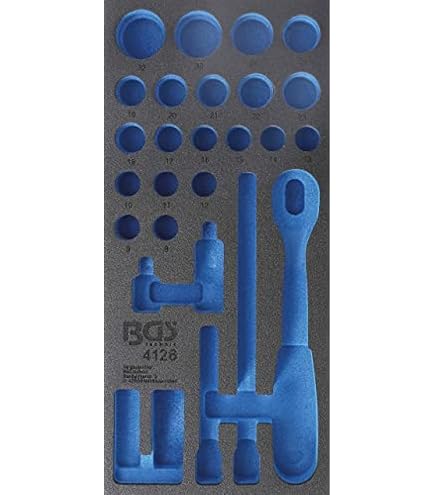 Insert Mousse BGS 4078-1 Pour Servante D'Atelier - Dimensions 189x32x408mm | Rangement Outils