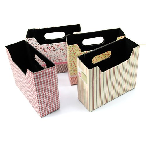 Estone 2 piezas lindo maquillaje cosm  tico tablero de papel papeler  a bricolaje caja de almacenaje horas Decor organizador