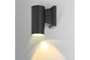 Aigostar Outdoor Wall Lights Mains Powered, IP65 Outside Lights Exterior Wall Sconce, Aluminum Indoor Wall Lights Max 35W GU10 Wall Light for Front Door, Garage, Porch, Garden, Balcony, Patio