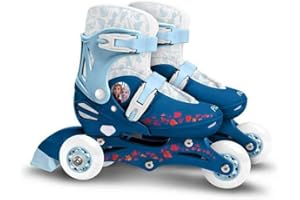 STAMP- Pattini in linea Two in One 3 ruote La Regina delle Nevi II 27-30 Anna, Elsa, RN244301, Blu