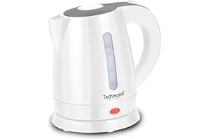 Techwood, Hervidor eléctrico (1 l), color blanco y gris