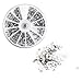 SODIAL(R) 3000 Pcs Crystal Glitter Rhinestone Nail Art Tips Decoration 2mm+Wheel Beauty
