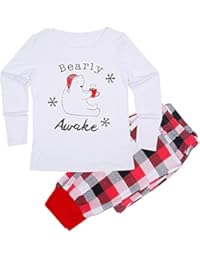 Familia de Pijama Set,Feicuan Navidad Sleepsuit ropa de dormir Sleepwear Plaid Xmas Homewears