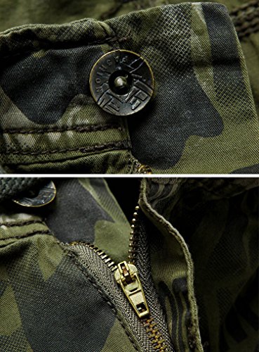Mochoose Herren Sommer Casual Camouflage Baumwoll Twill Cargo Shorts Multi Taschen Outdoor Tragen Hosen - 3