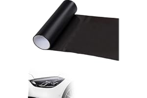 WLVINSON Pellicola per Fari Auto,Pellicola Oscurante per Auto,Pellicola Adesiva di Protezione per Fanali Posteriori,Fanali,Fendinebbia,Ritagliabile,Adatta per Modifiche del Veicolo (Nero,30x120cm)