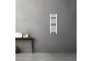 Warmehaus Radiatore scaldasalviette da bagno dritto, stile contemporaneo, 800 x 300 mm, bianco